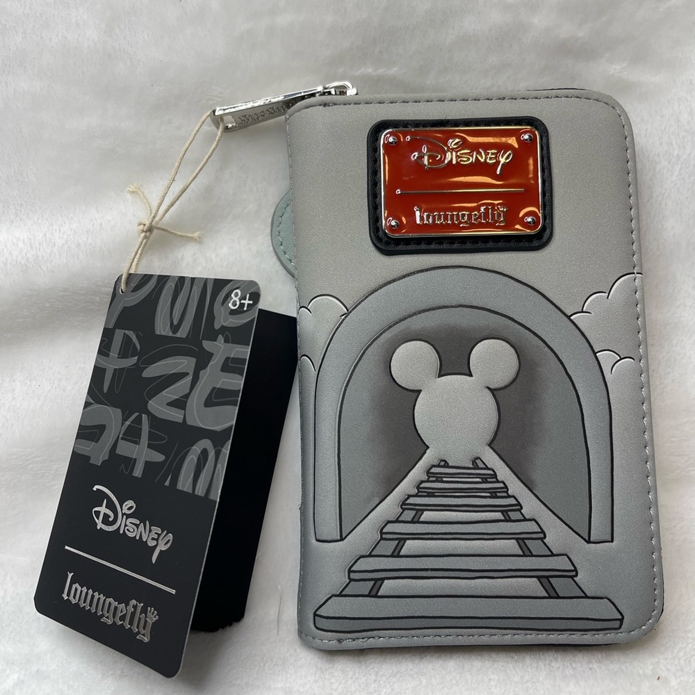 Disney Loungefly Mickey Train Conductor zip around wallet